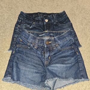 Set Of 2 Girls Blue Denim Shorts Size 7
